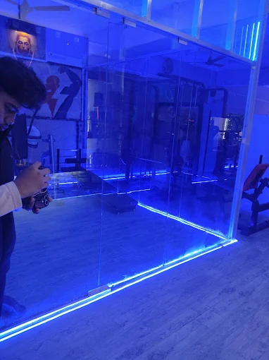 LED-lit glass training area